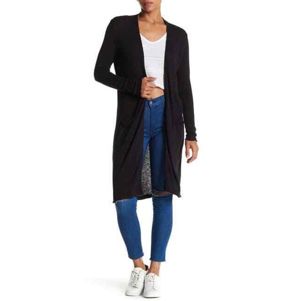 Abound Longline Cardigan Women's Sweater, Size XS, Black, New